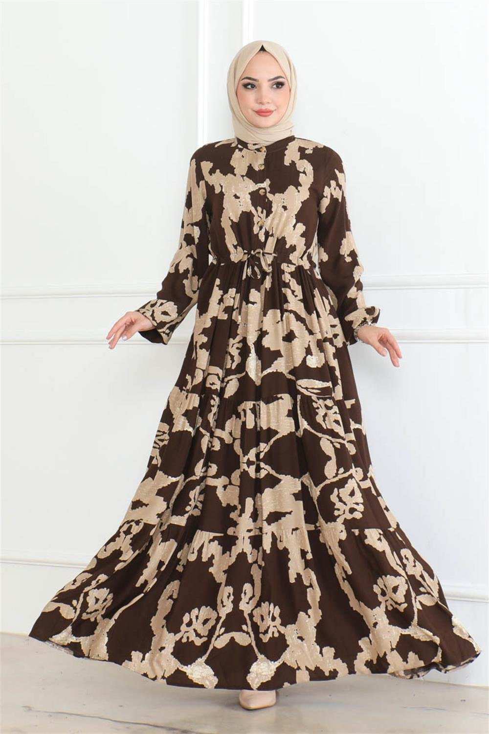 Patterned Hijab Dress