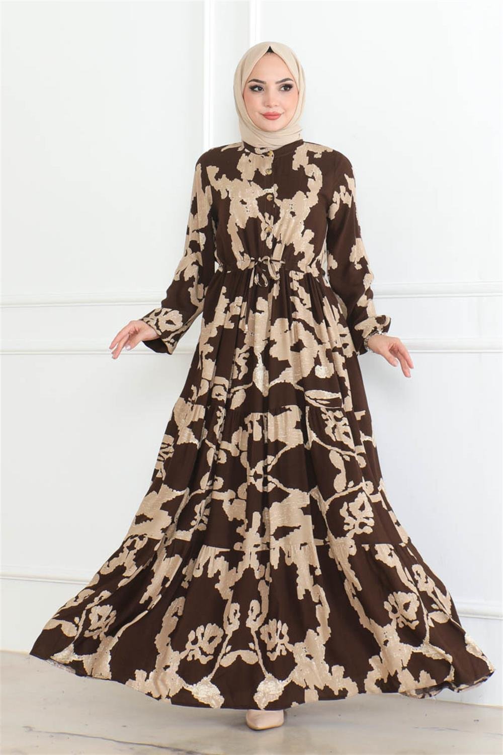 Patterned Hijab Dress