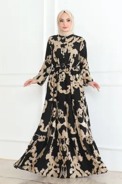 Patterned Hijab Dress