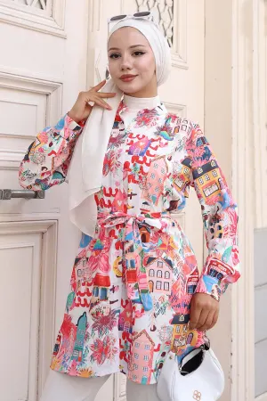 Patterned Hijab Shirt