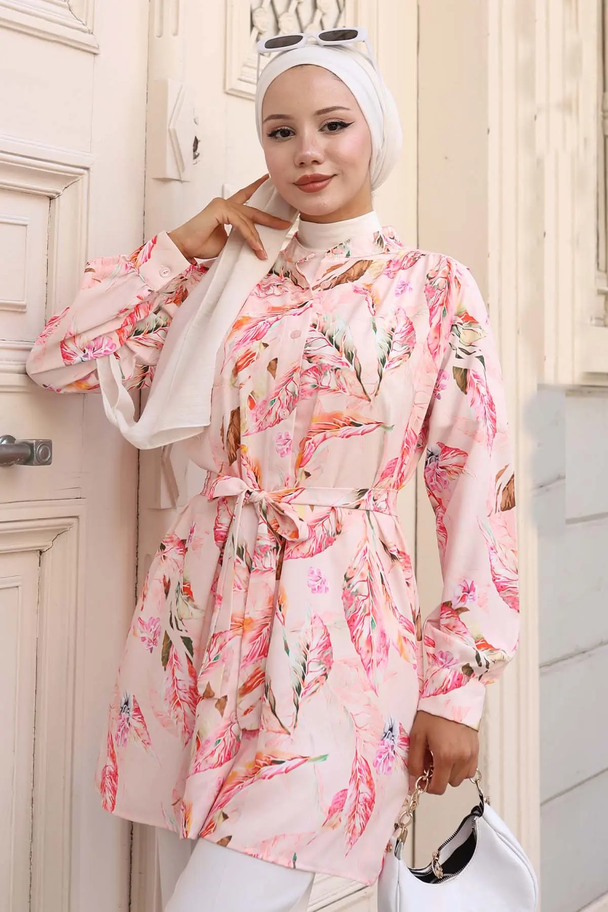 Desenli Tesettür Gömlek