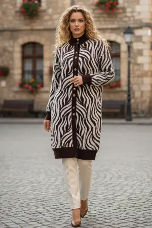 Patterned Hijab Cardigan