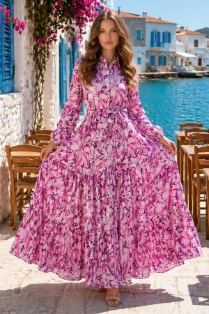 Desenli Tesettür Jessica Elbise