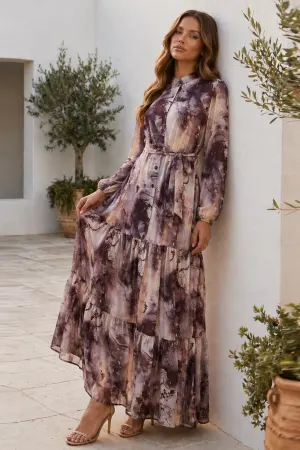 Desenli Tesettür Jessica Elbise