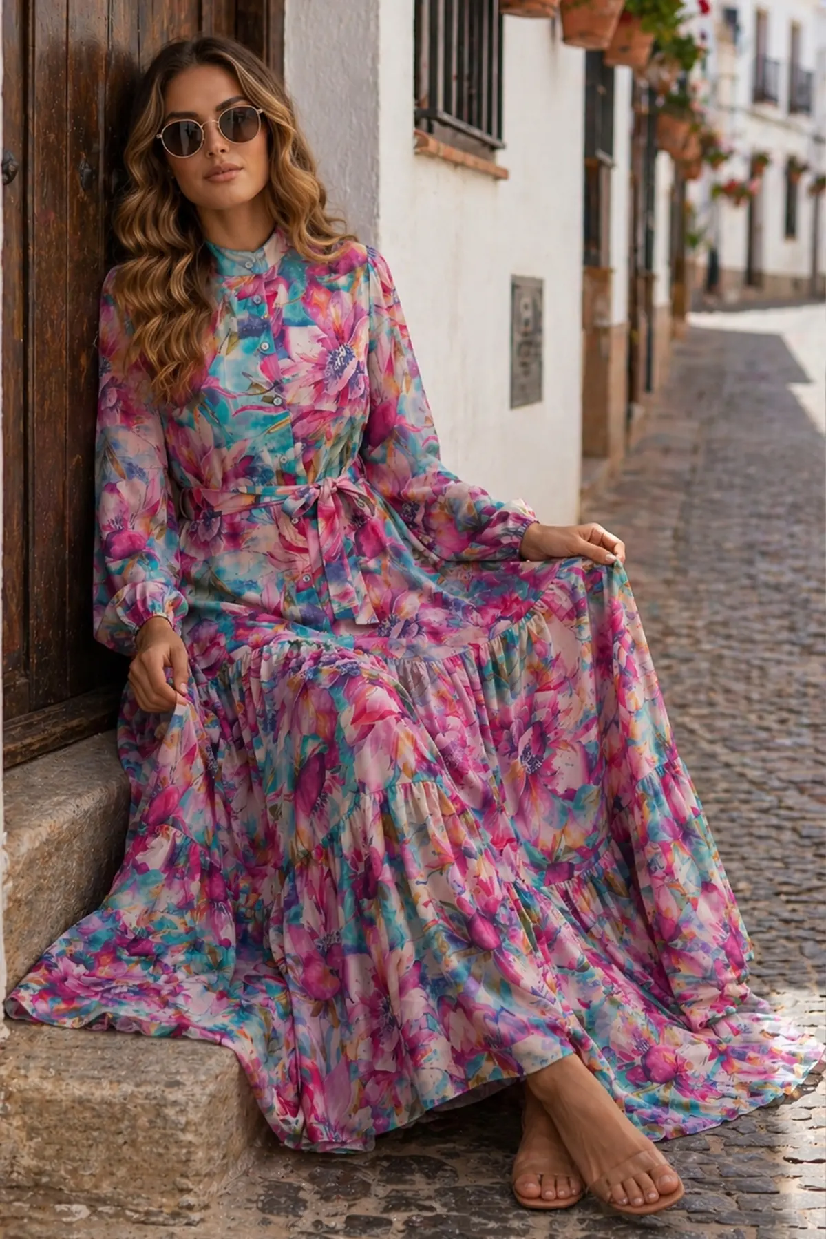 Patterned Hijab Jessica Dress-detail