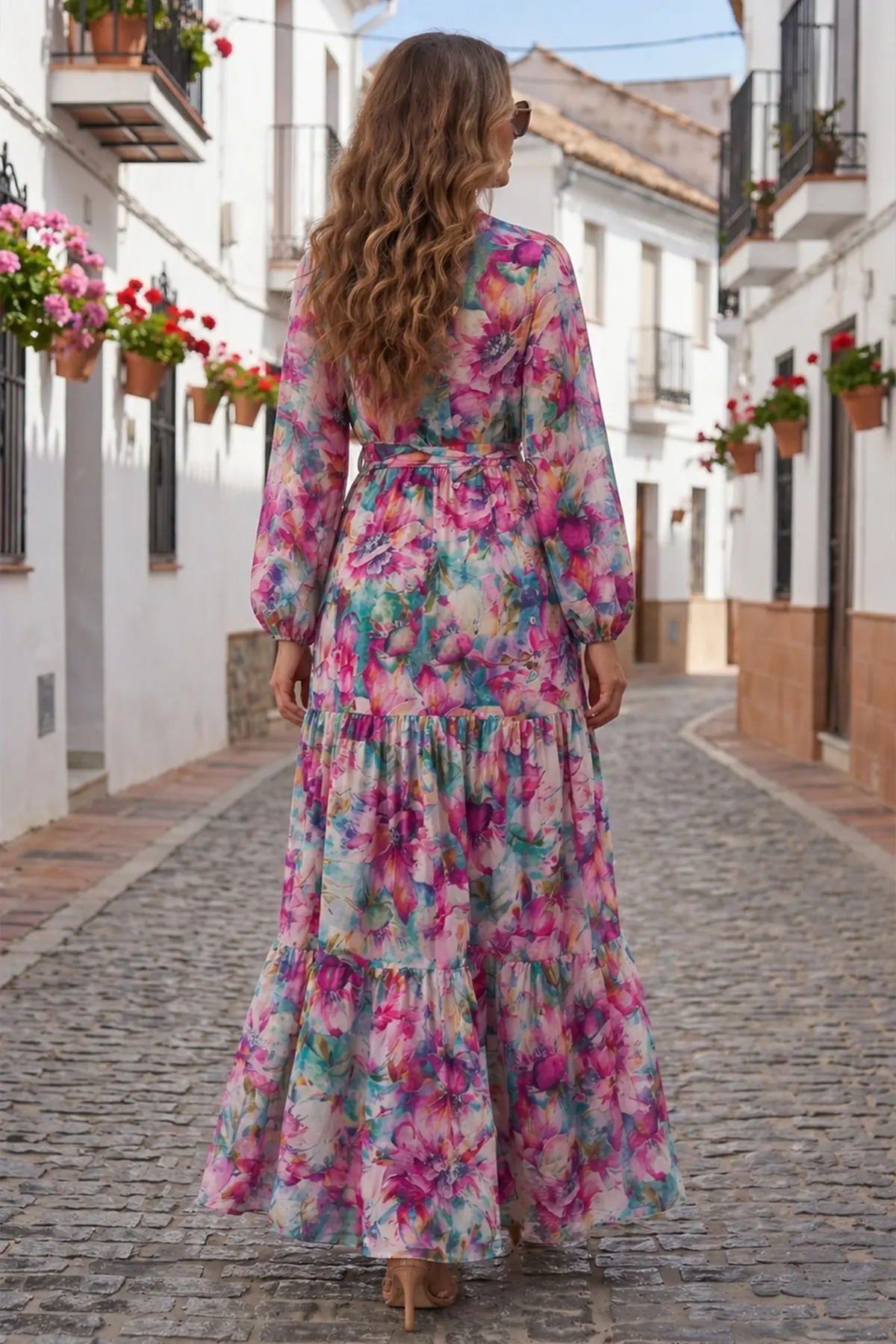 Patterned Hijab Jessica Dress-detail