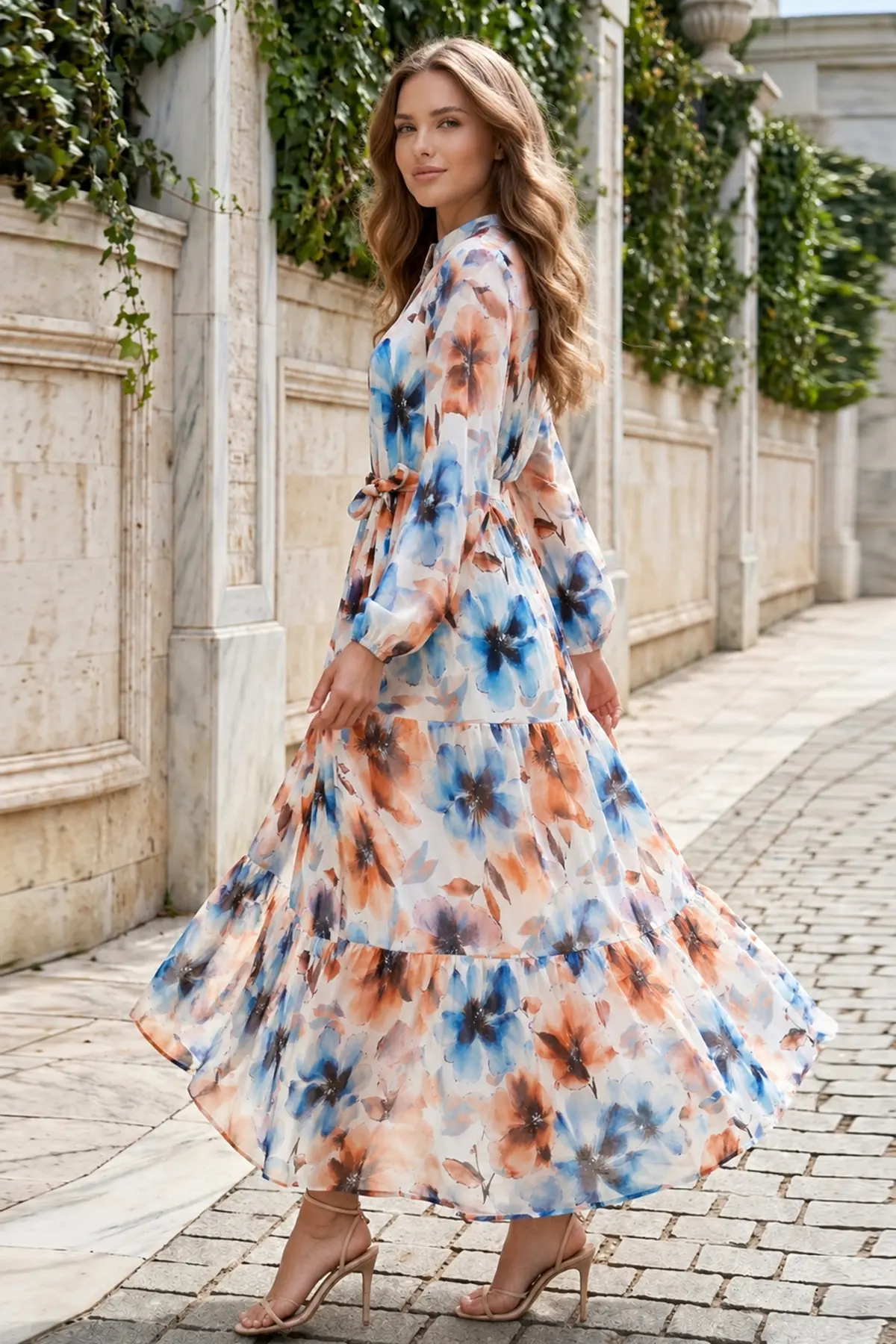 Patterned Hijab Jessica Dress-detail