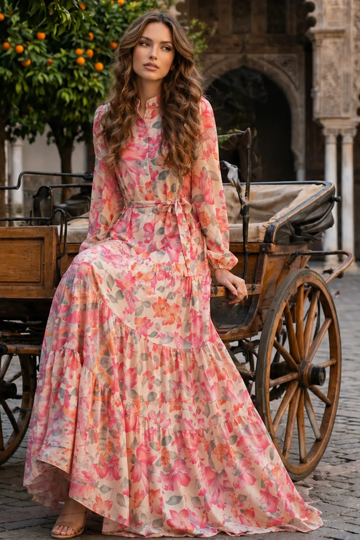 Patterned Hijab Jessica Dress-detail
