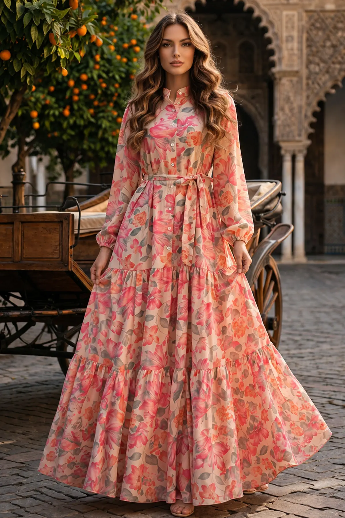 Patterned Hijab Jessica Dress-detail