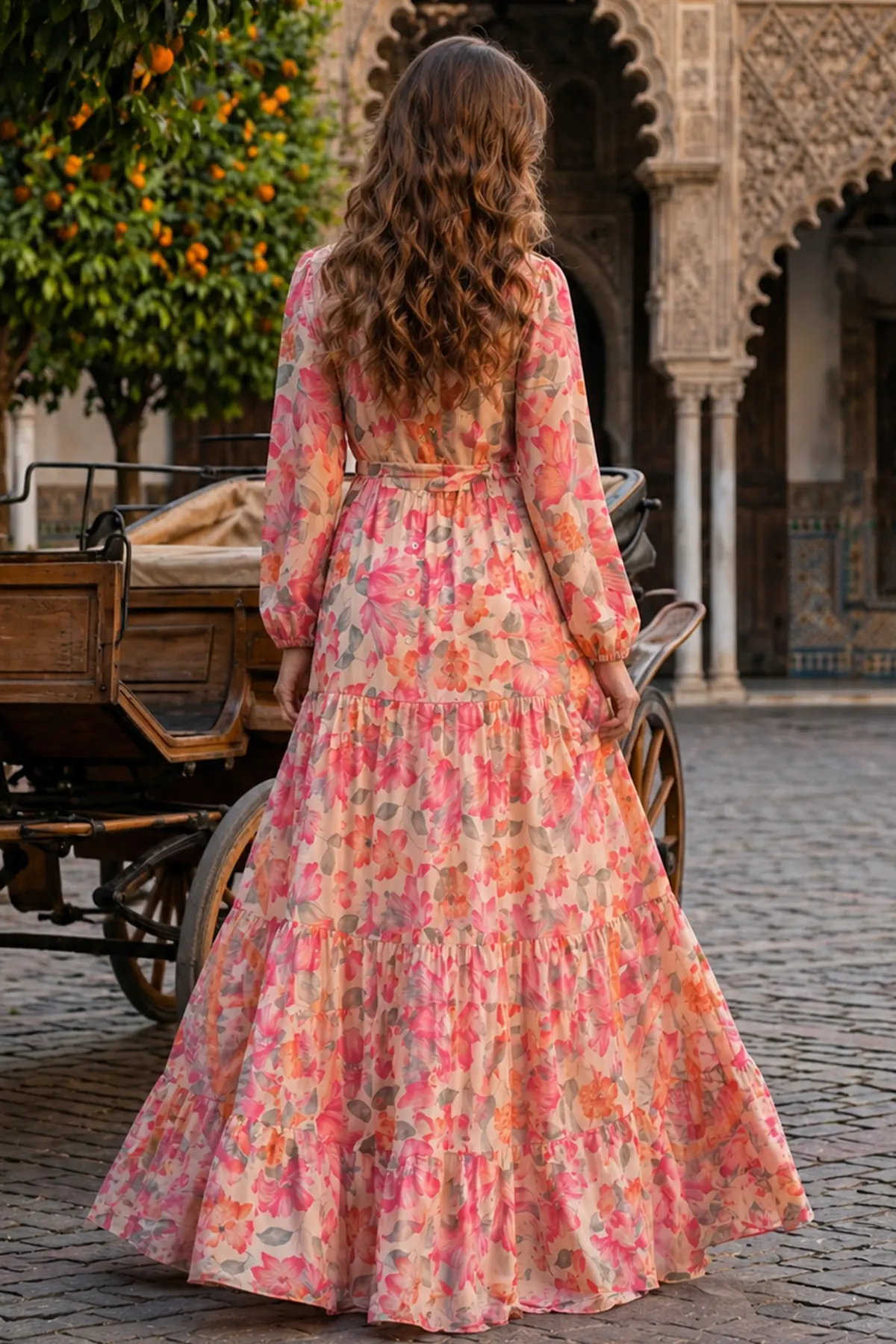 Patterned Hijab Jessica Dress-detail