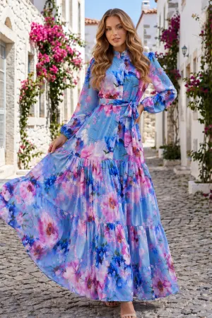 Desenli Tesettür Jessica Elbise