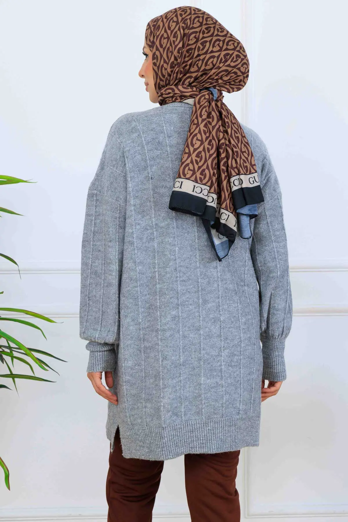 Desenli Triko Tunik-detail