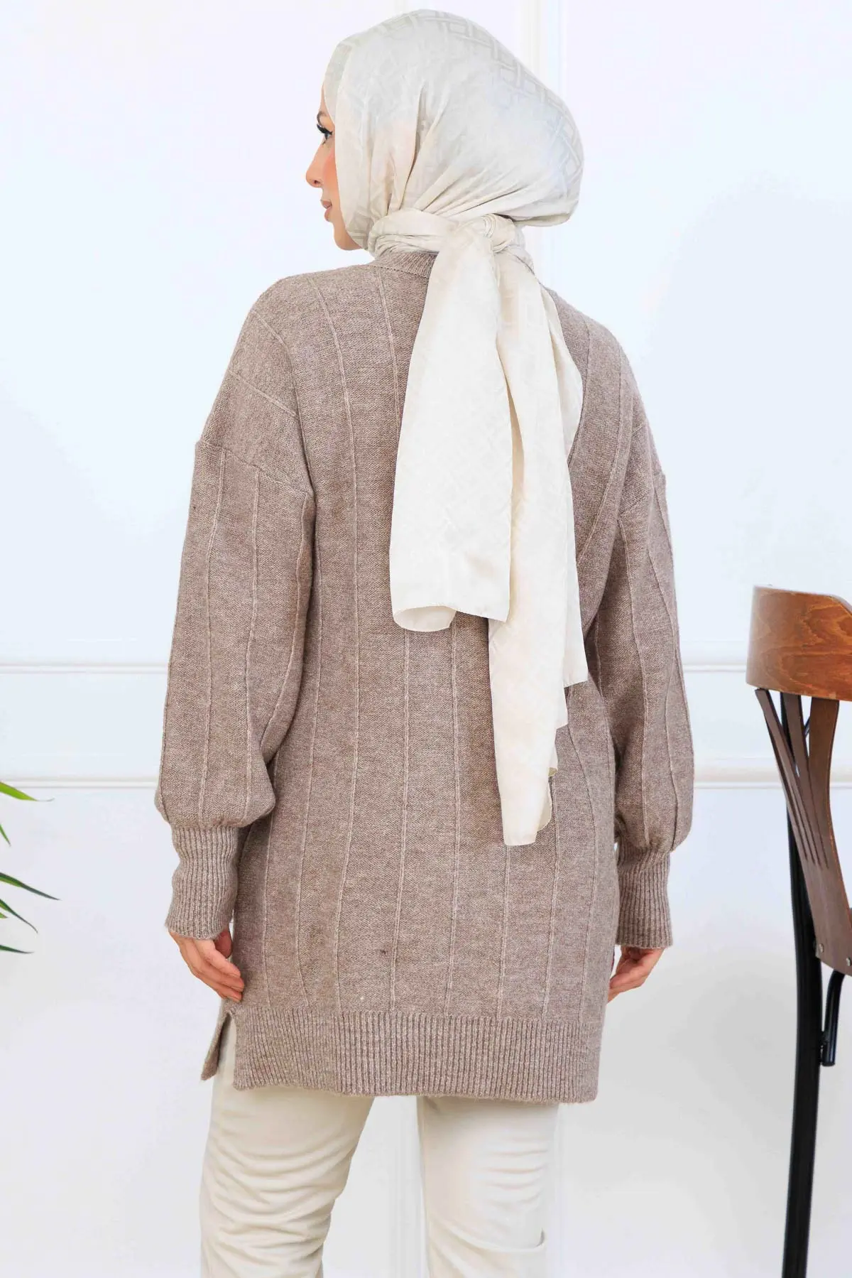 Desenli Triko Tunik-detail