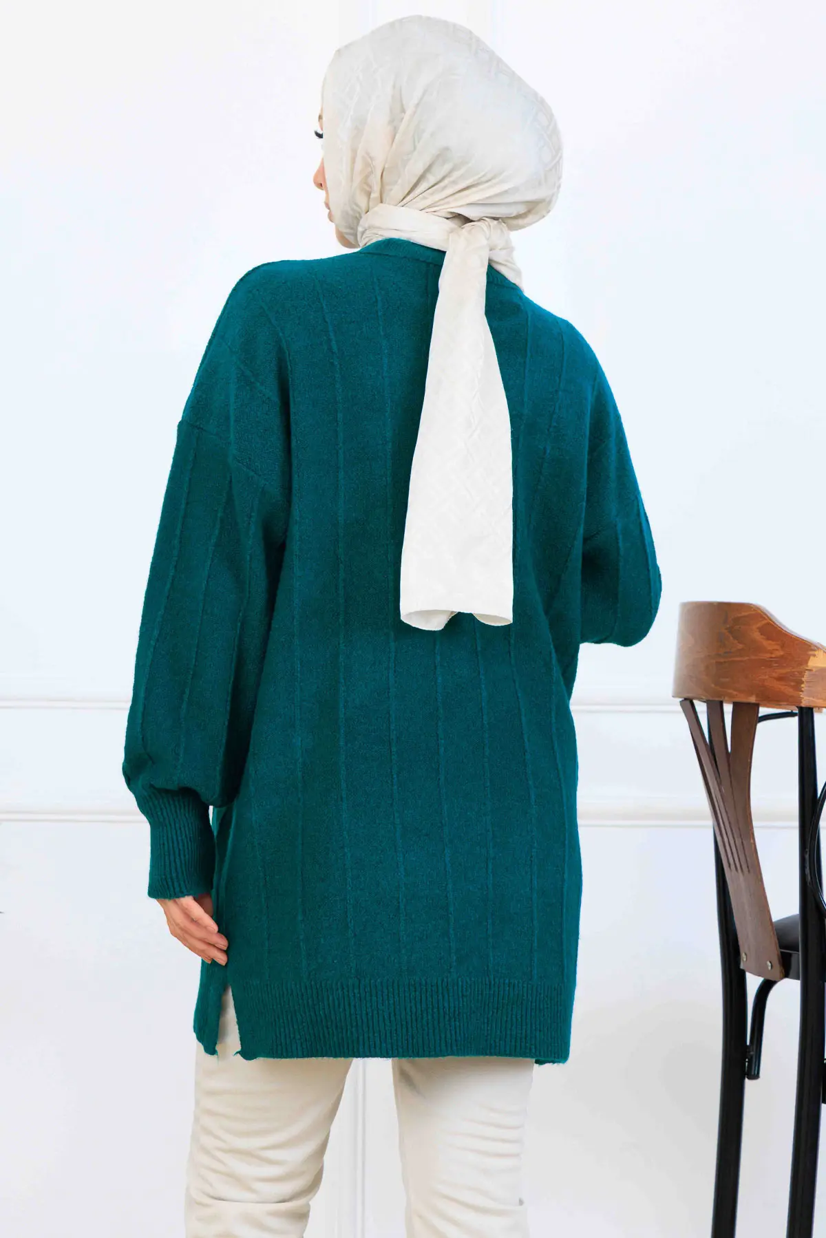 Desenli Triko Tunik-detail