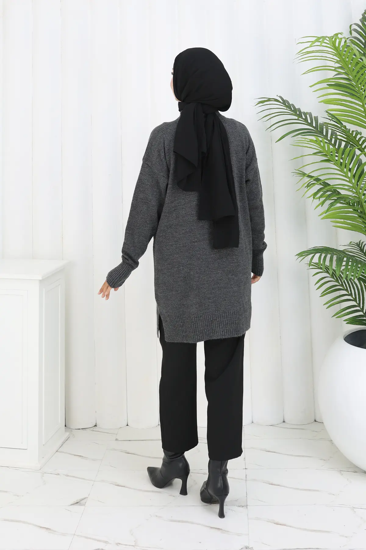 Desenli Triko Tunik-detail