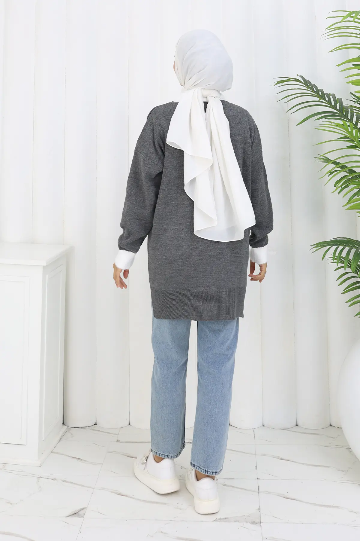 Desenli Triko Tunik-detail