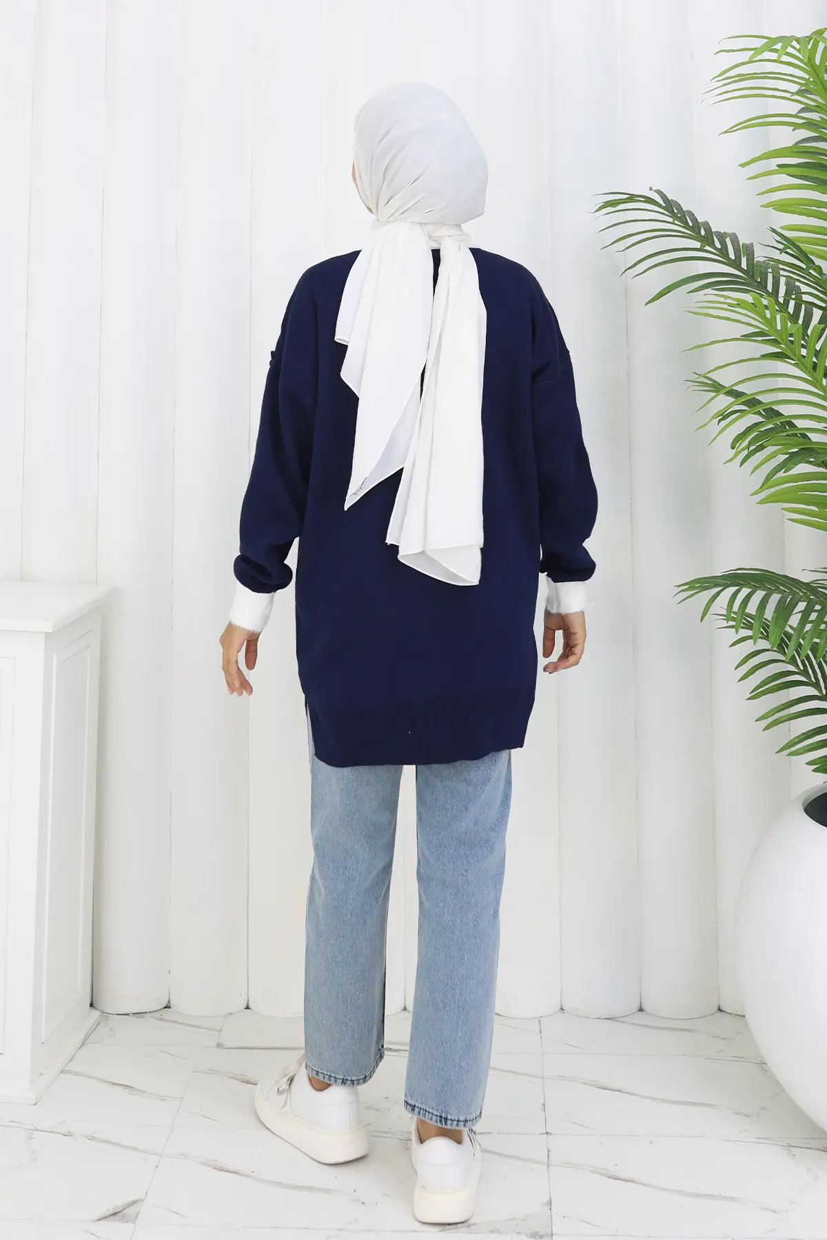 Desenli Triko Tunik-detail