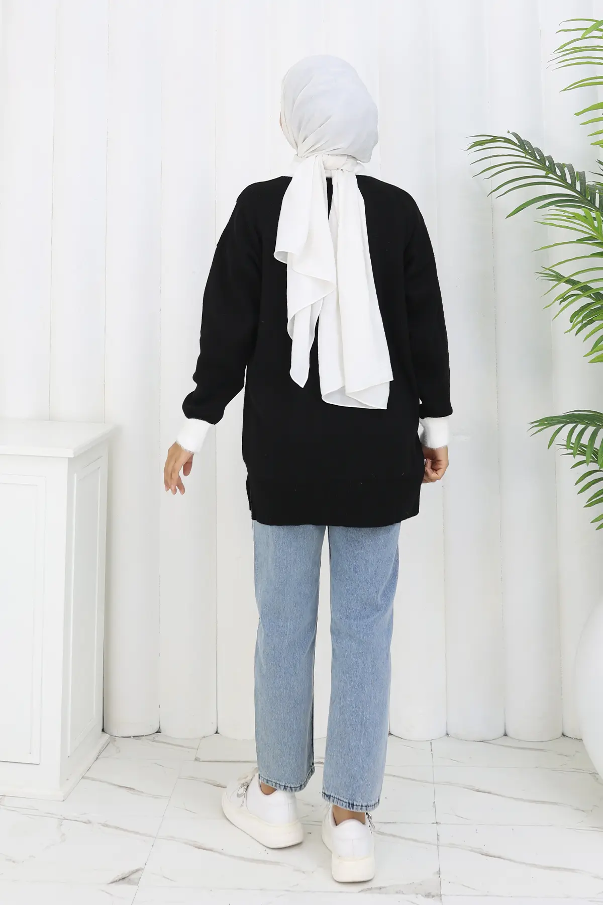 Desenli Triko Tunik-detail