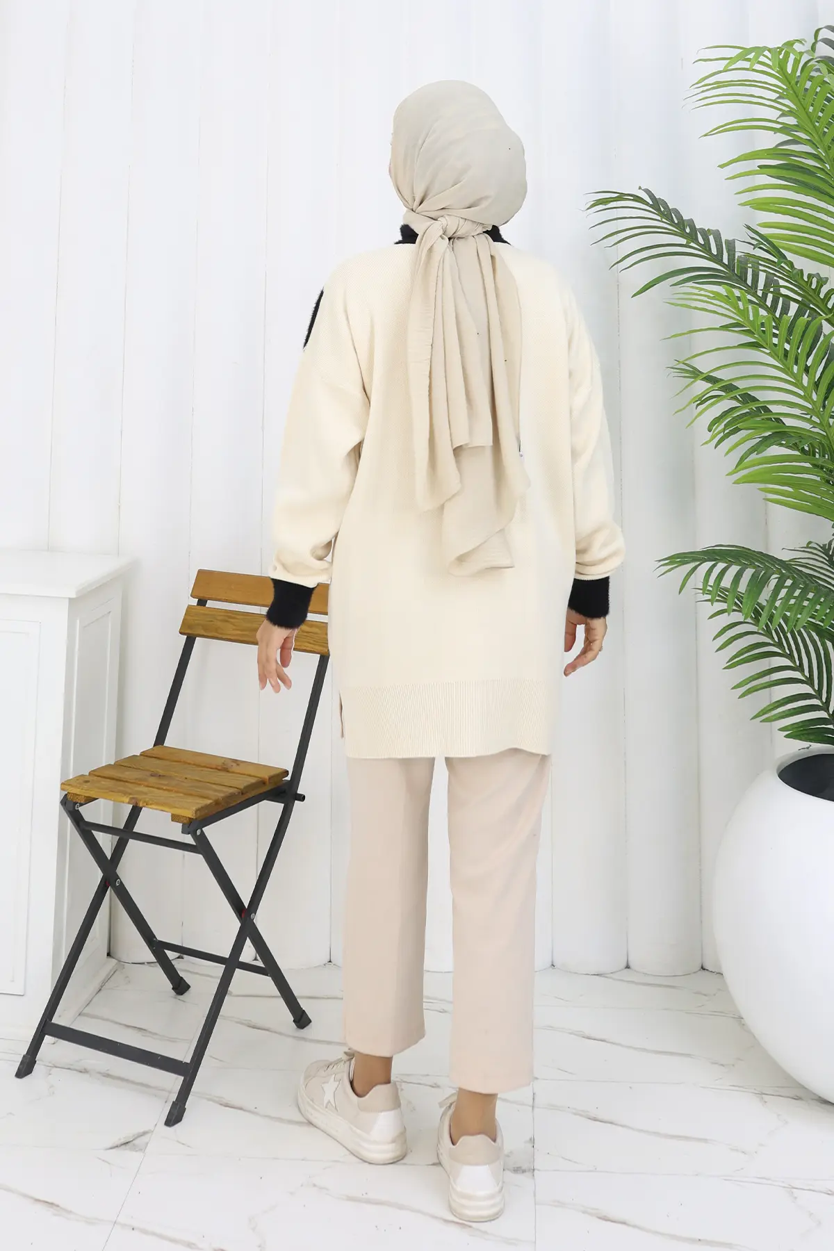 Desenli Triko Tunik-detail