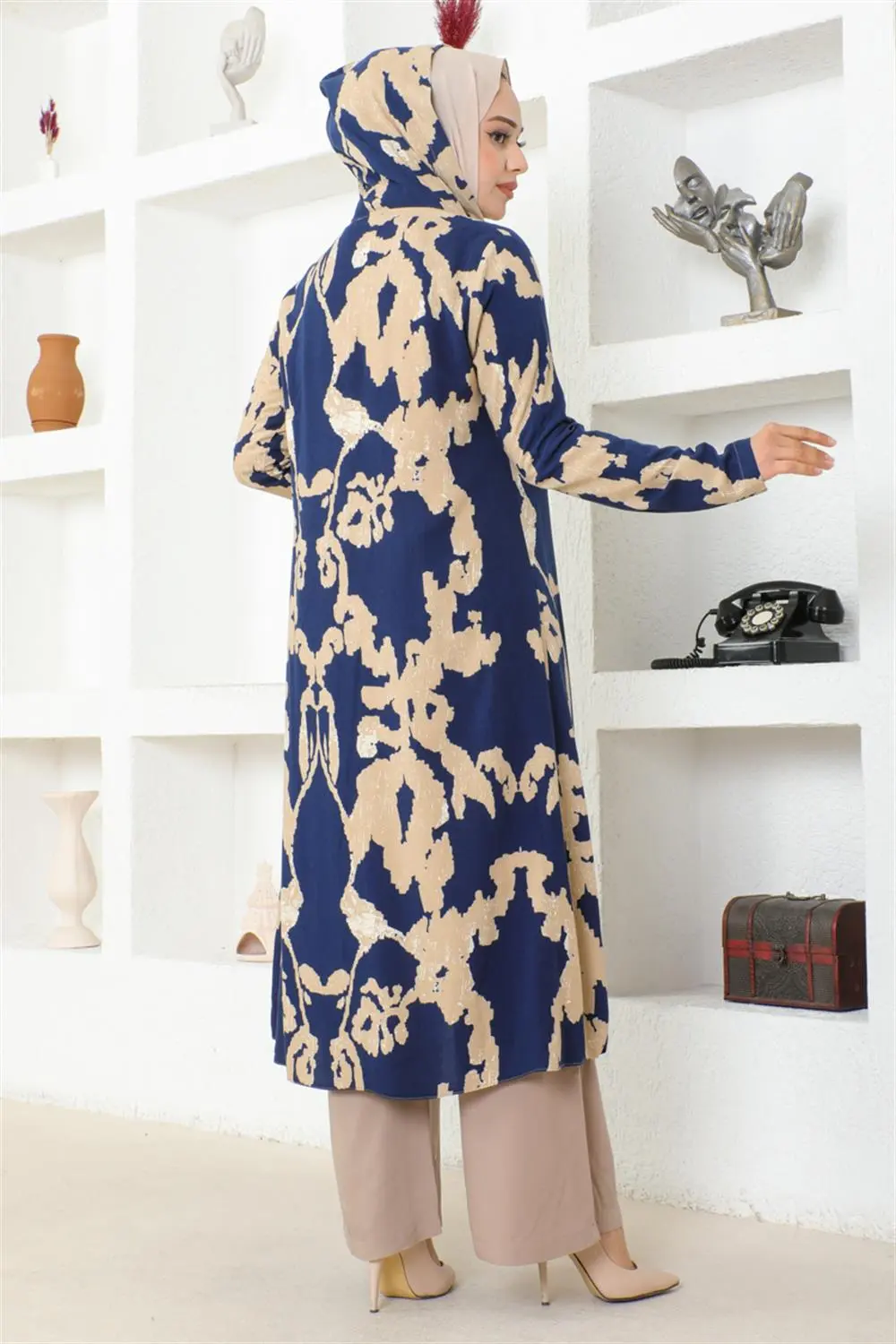 Desenli Üçlü Takım Lacivert-detail