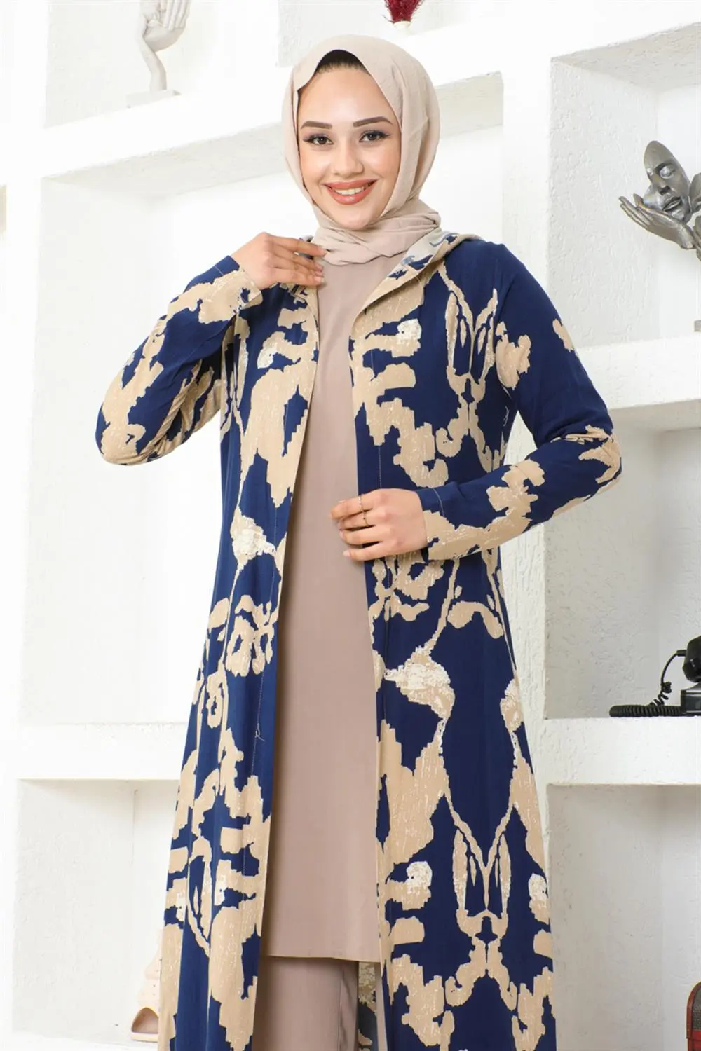 Desenli Üçlü Takım Lacivert-detail