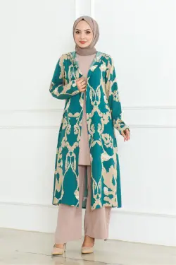 Desenli Üçlü Takım Petrol