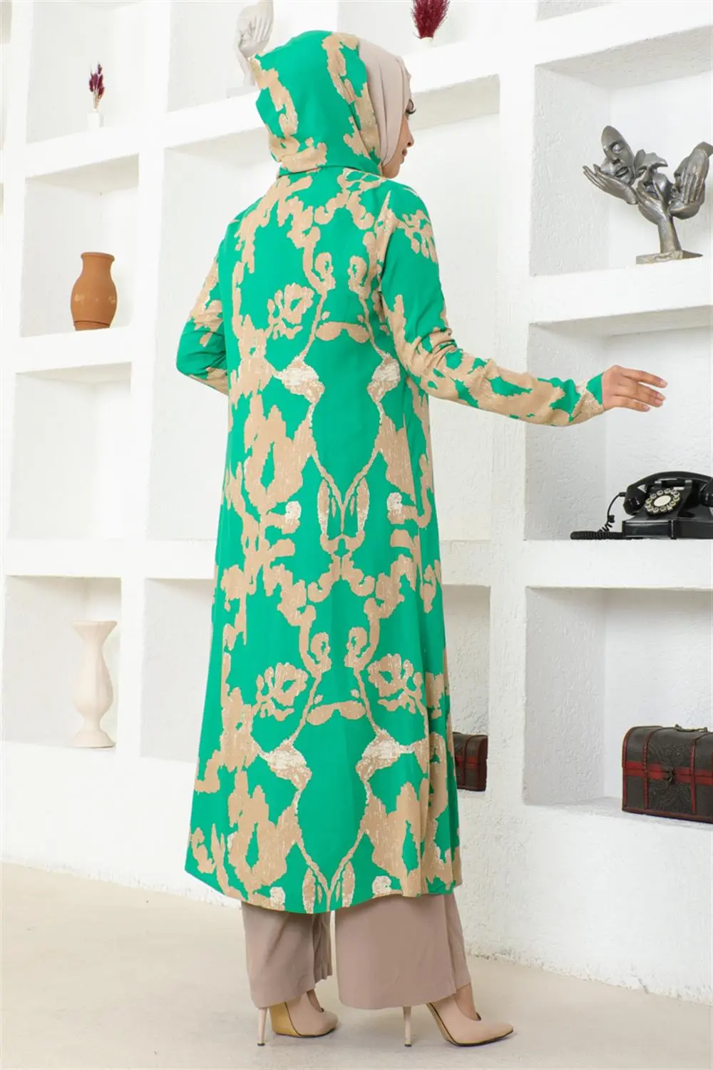 Desenli Üçlü Takım Yeşil-detail