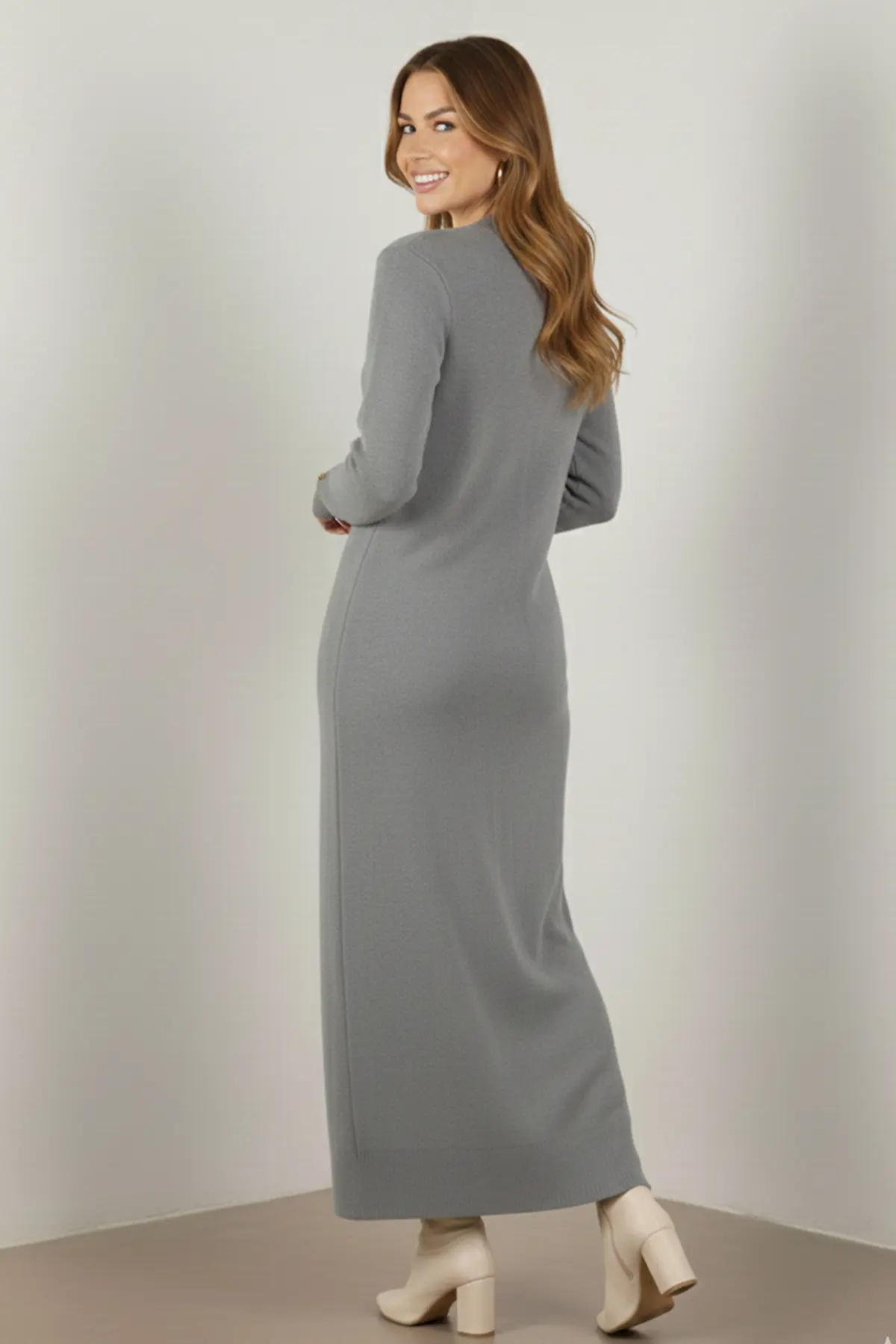 Desenli Uzun Merserize Hırka-detail