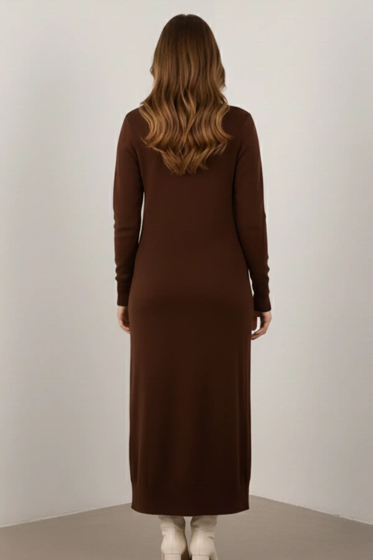 Desenli Uzun Merserize Hırka-detail