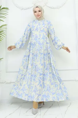 Patterned Viscose Dress