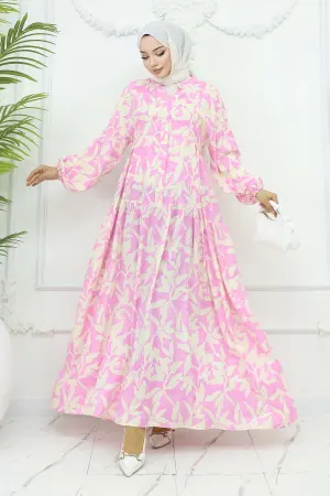 Patterned Viscose Dress