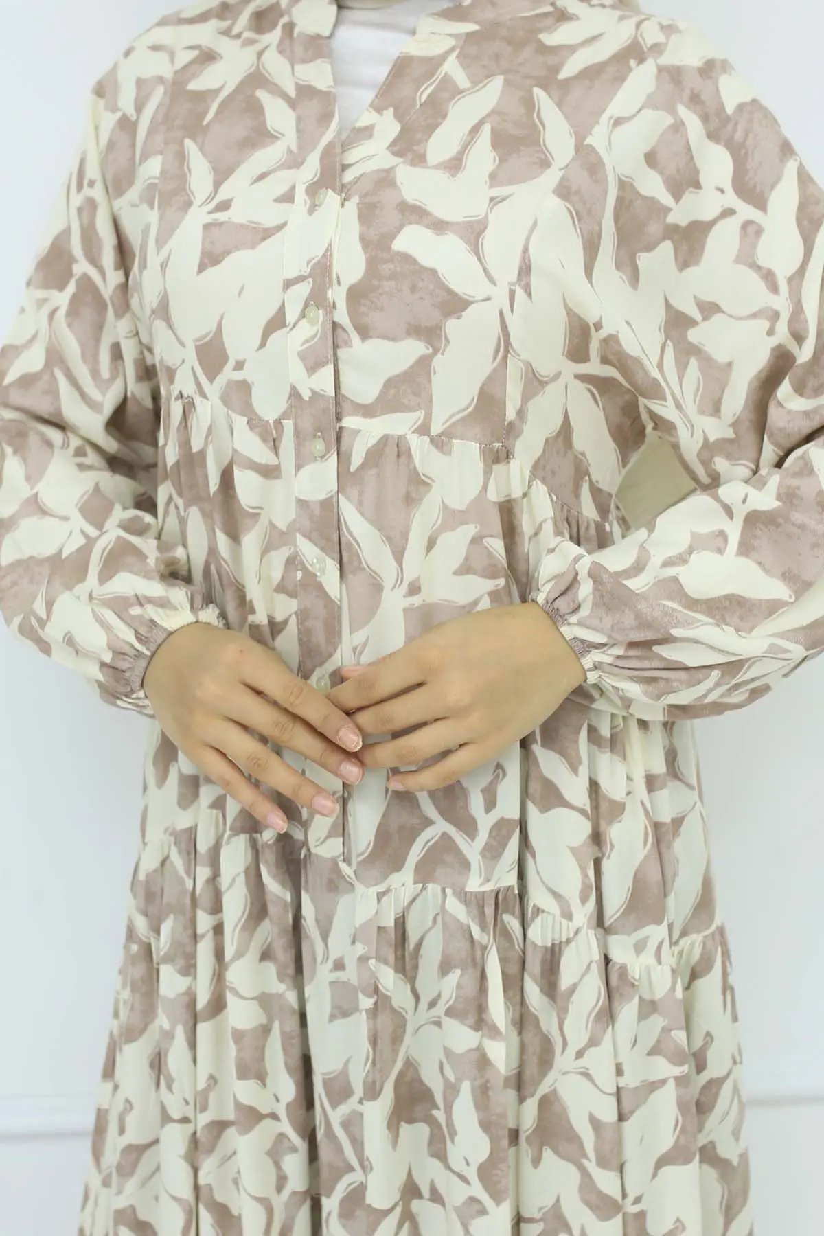 Patterned Viscose Dress-detail