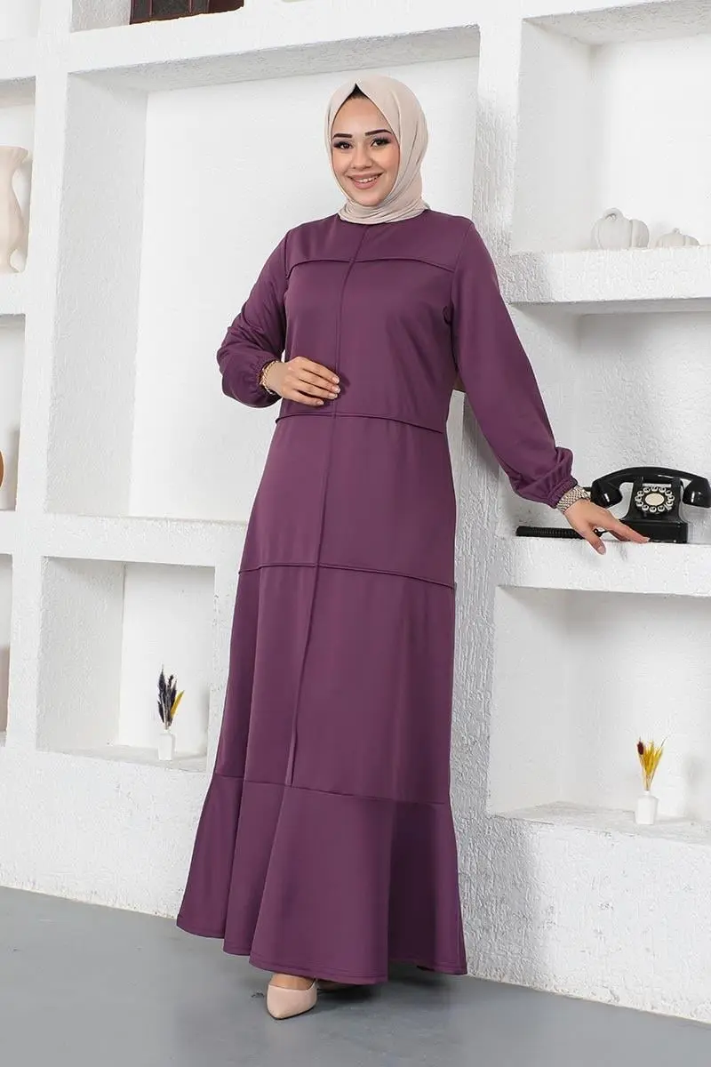 Dress With Stitching Detail-detail