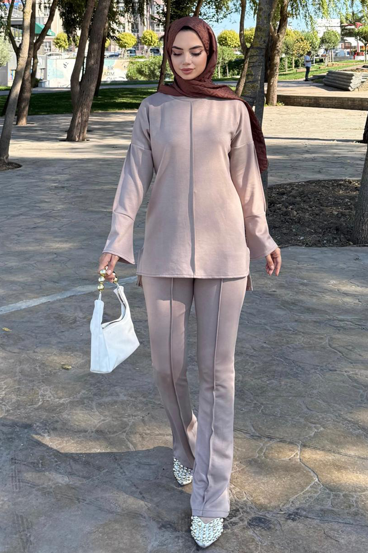 Dikiş Detaylı İkili Takım