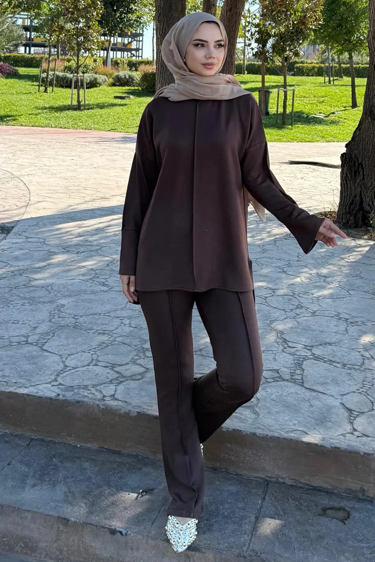 Dikiş Detaylı İkili Takım-detail