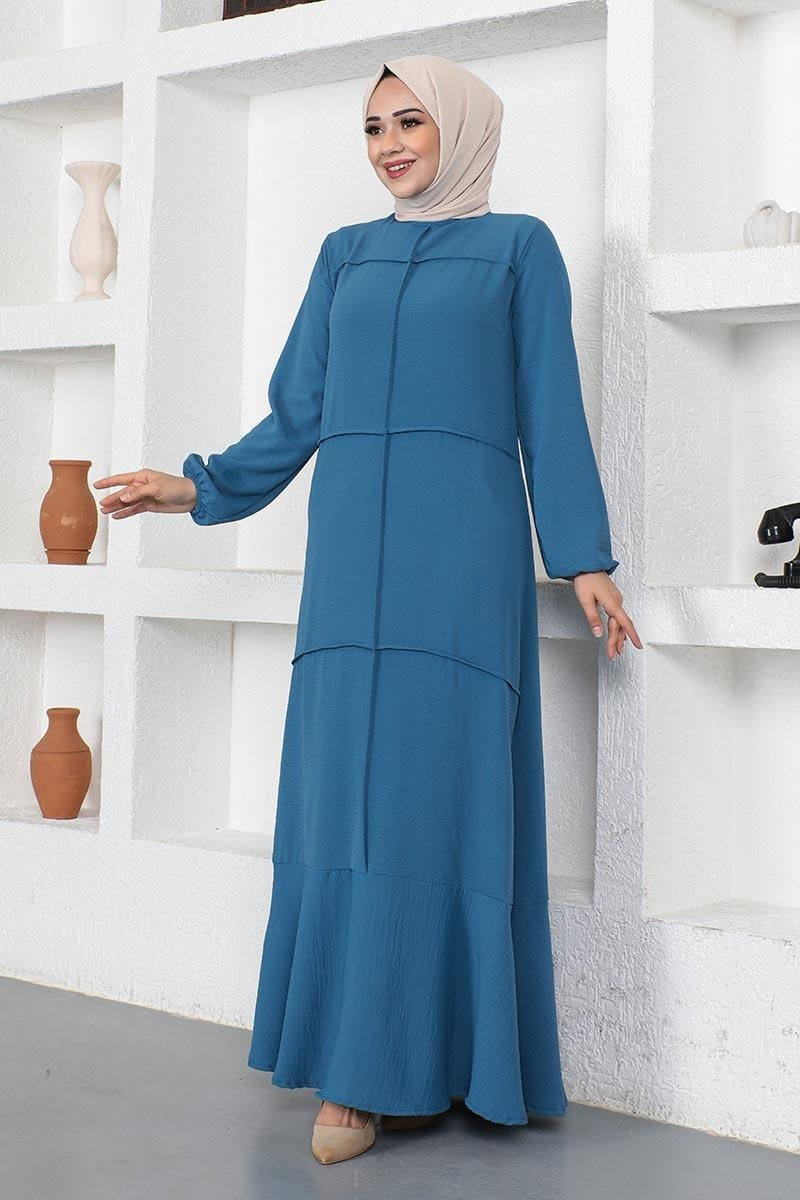 Model Dress With Stitching Details