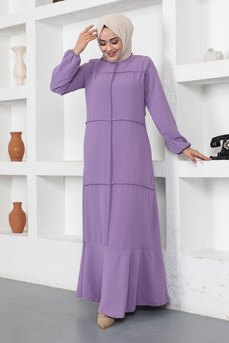 Model Dress With Stitching Details