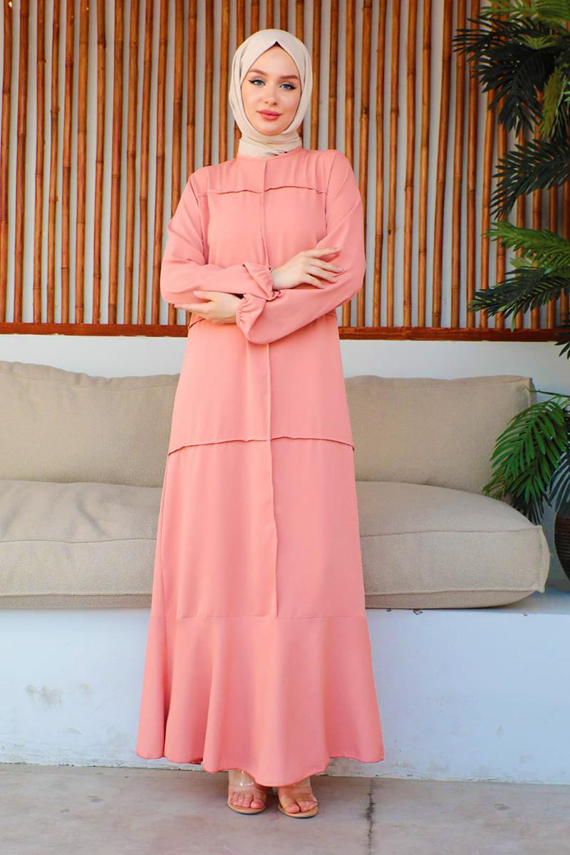 Model Dress With Stitching Details