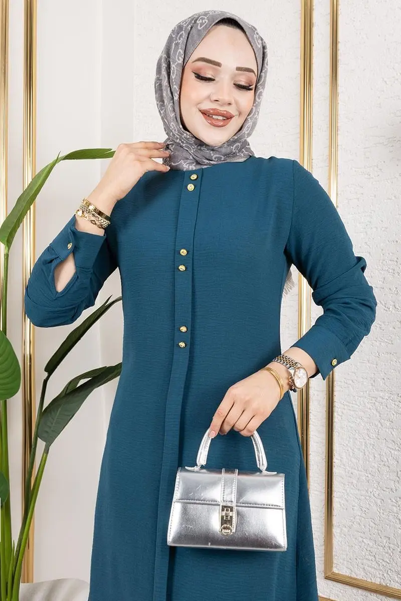 Button Detailed Aerobin Tunic-detail