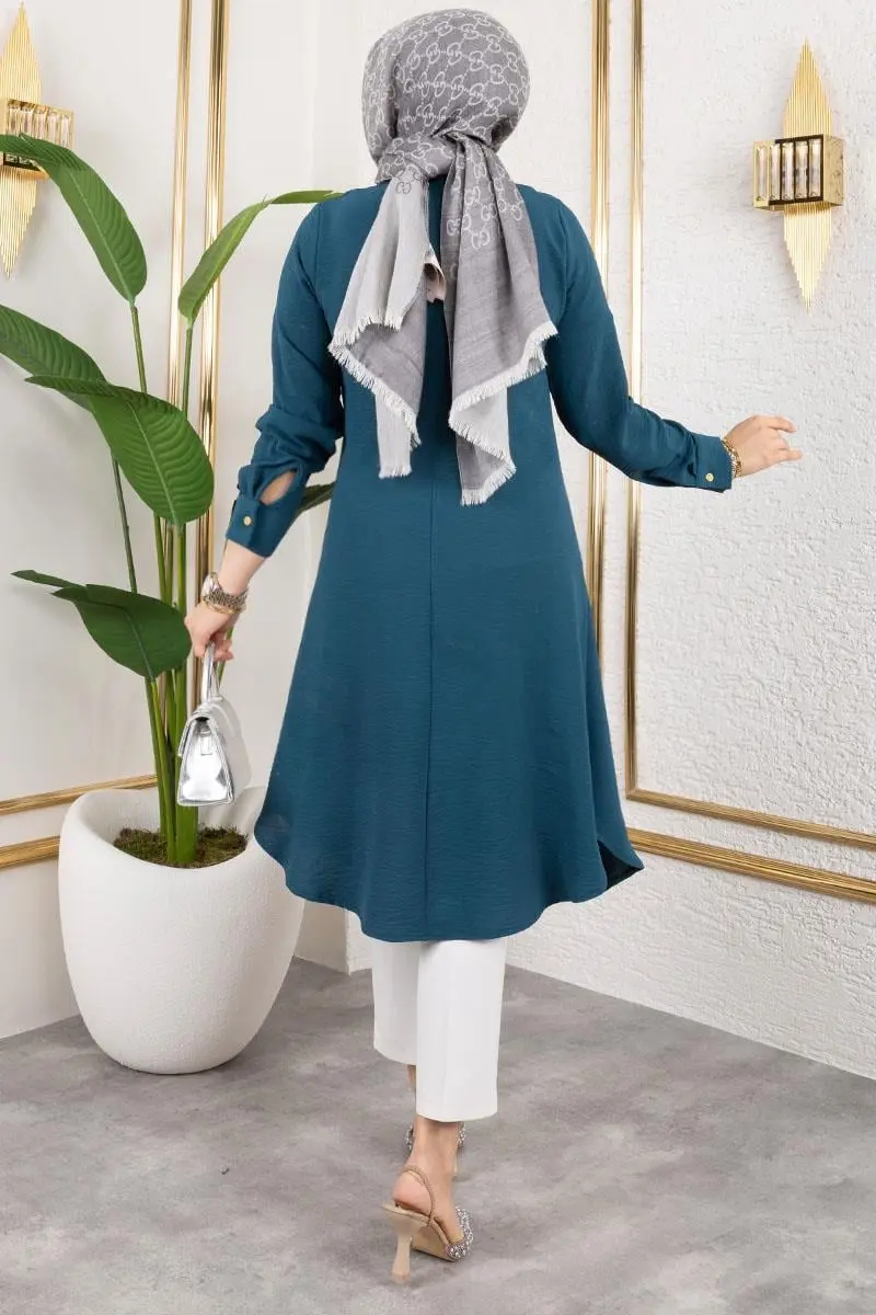 Button Detailed Aerobin Tunic-detail