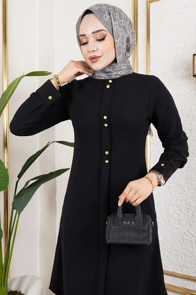 Button Detailed Aerobin Tunic-detail