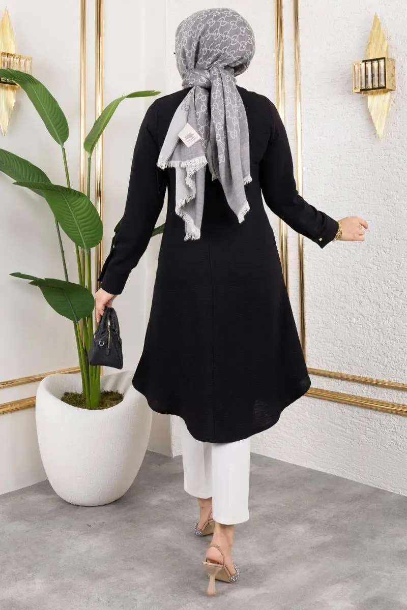 Button Detailed Aerobin Tunic-detail