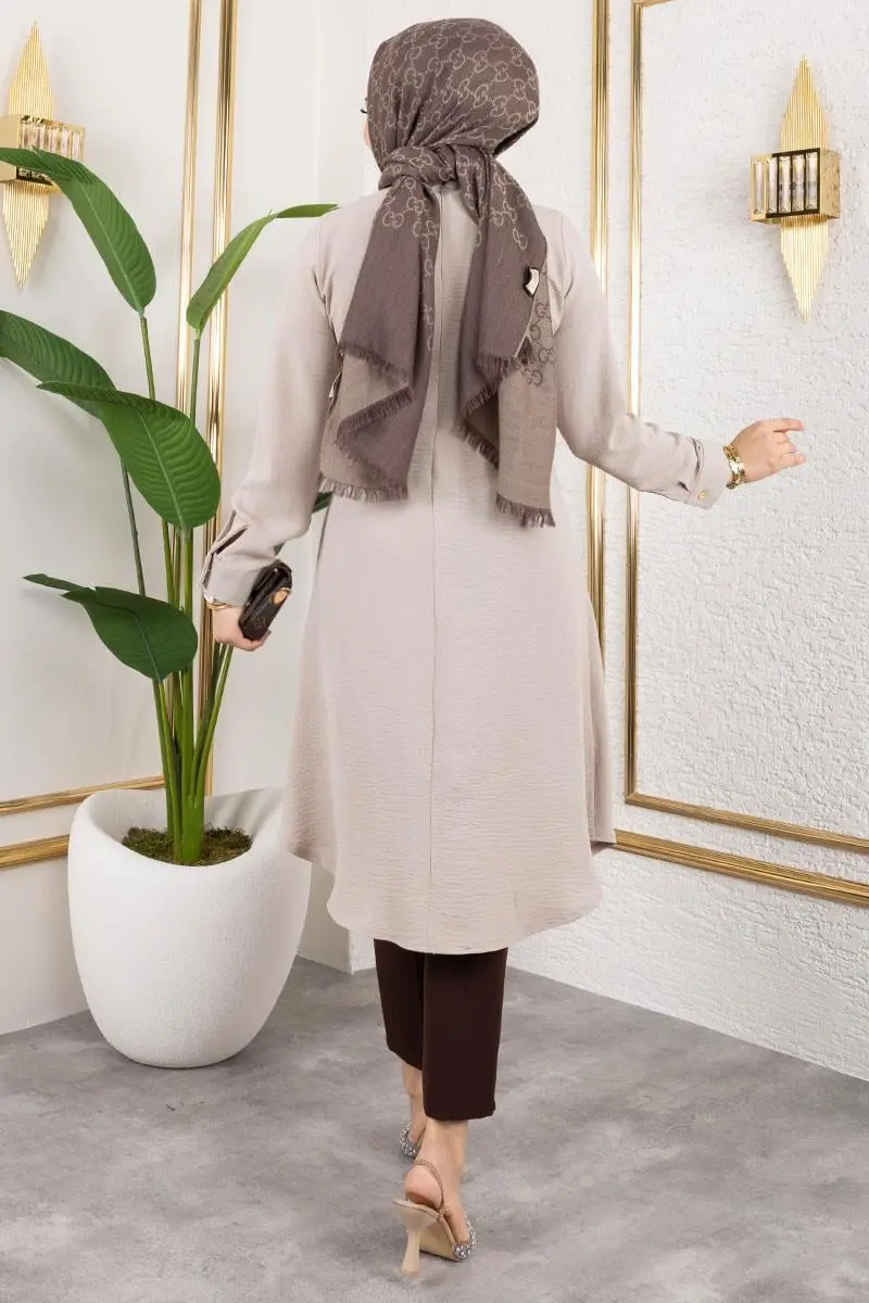 Button Detailed Aerobin Tunic-detail