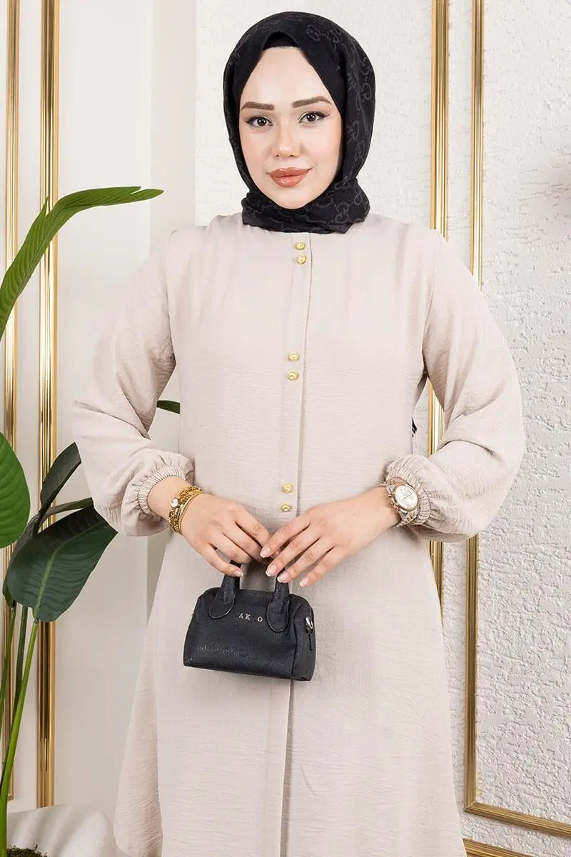 Düğme Detaylı Aerobin Tunik-detail