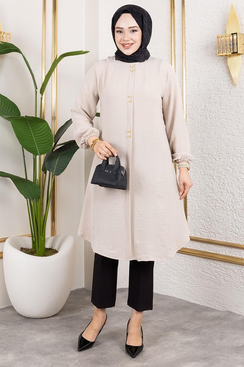 Düğme Detaylı Aerobin Tunik