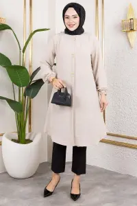 Düğme Detaylı Aerobin Tunik