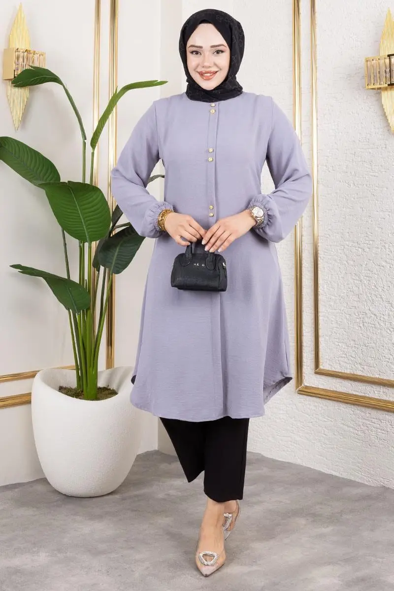 Düğme Detaylı Aerobin Tunik-detail