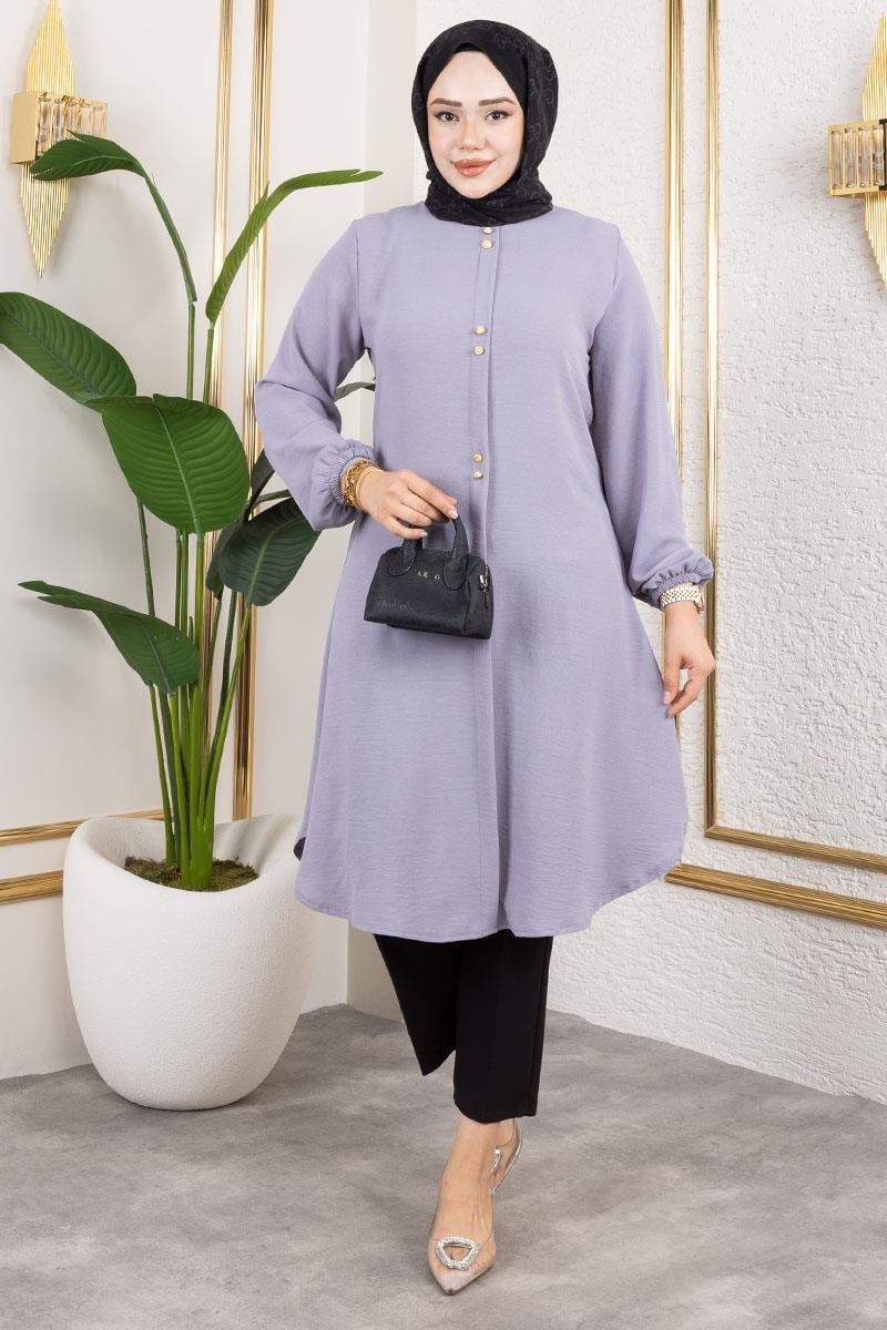 Düğme Detaylı Aerobin Tunik