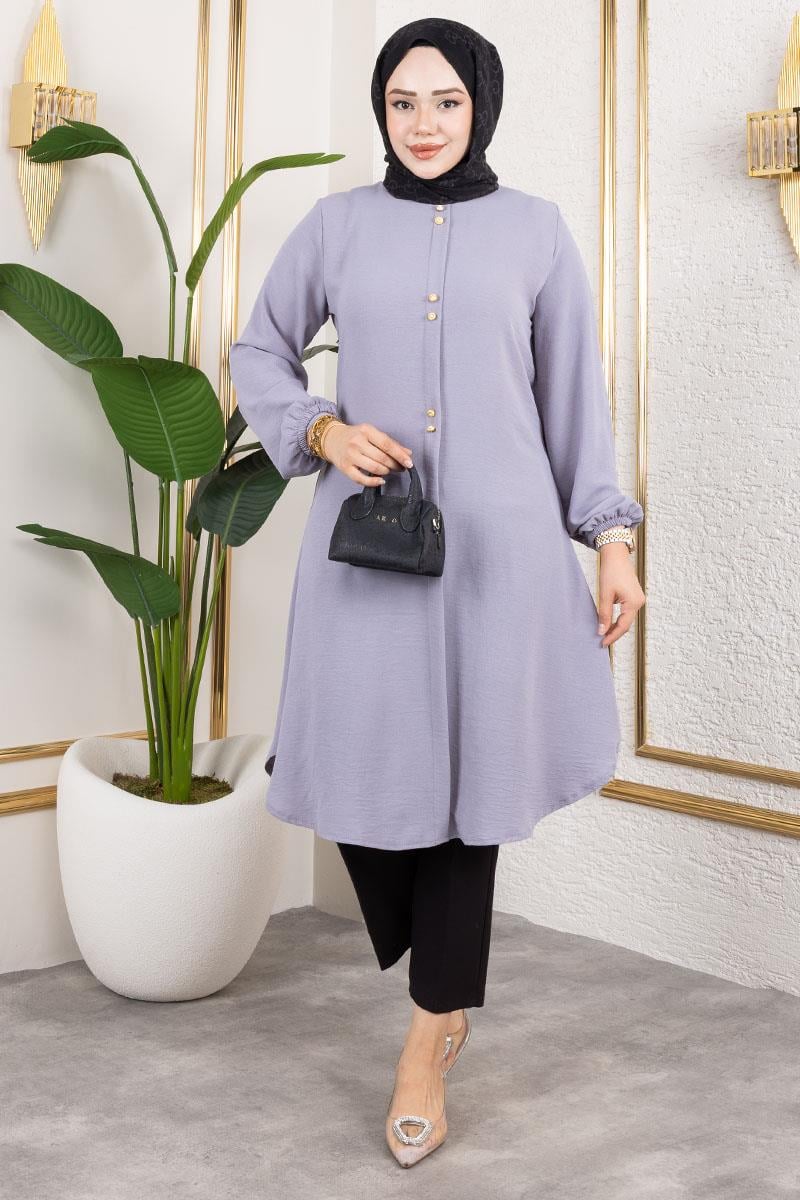 Düğme Detaylı Aerobin Tunik