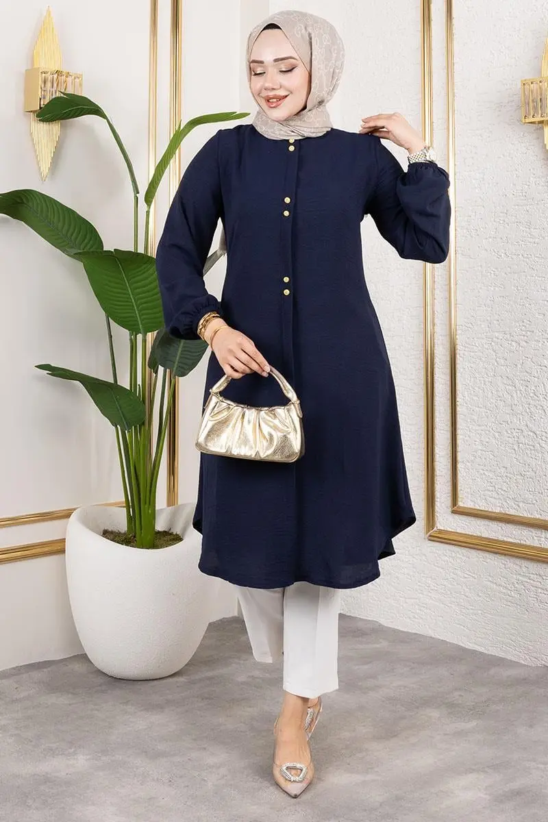 Düğme Detaylı Aerobin Tunik-detail